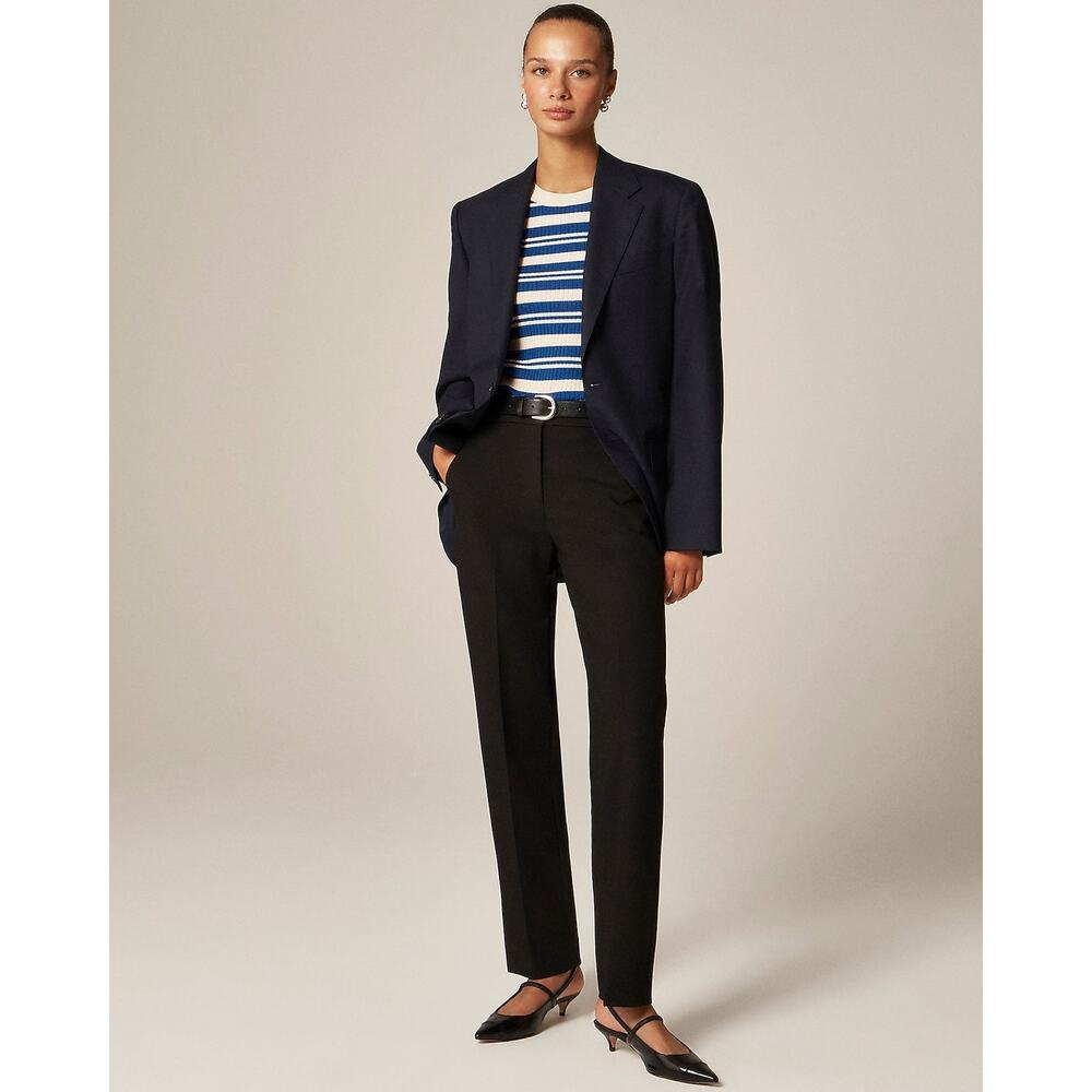 J.crew Women’s 6 Kate Straight Leg Pants Four Season Stretch Black Virgin Wool